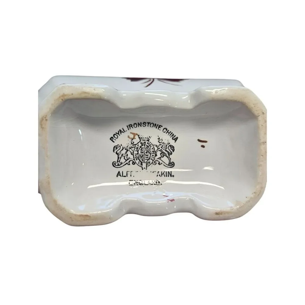 Meakin Tea Leaf Copper Luster Gravy Boat and Underplate, Ironstone